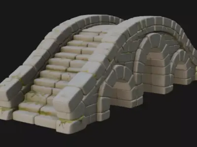 Stone Bridge 3D Model 3D model