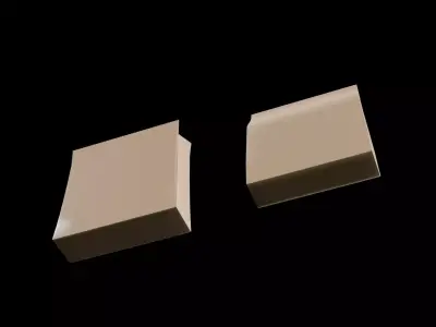 Paper Bag Mockup Folded Open Variants 3D model