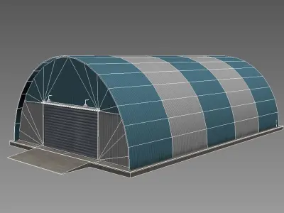 Hangar a2 Low-poly 3D model