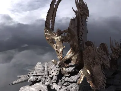 Colossal Babylonian Temple Structures Ship 2  3D model