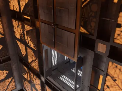 High Fidelity Cube 1997 Film Set - C4D Octane 3D model