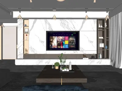 Livingroom Interior 3D model-11 3D model