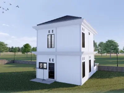 2 Floor House Full Interior with Panorama ready enscape render 3D model