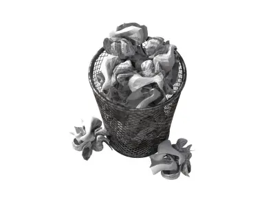 Papers Trash Low-poly 3D model