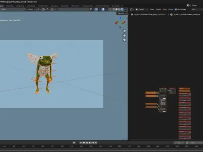 Winged Toad Summon Low-poly 3D model