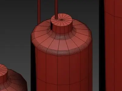 Poersi Long Chandelier 3D model