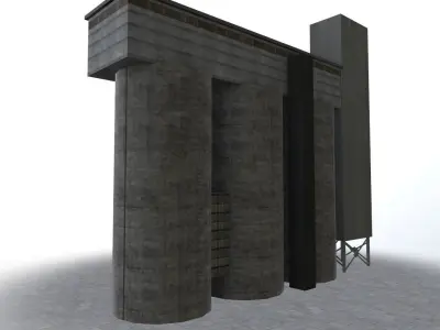 Amsterdam Factory2 Low-poly 3D model