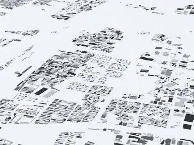 Tianjin Streets and Buildings 3D model