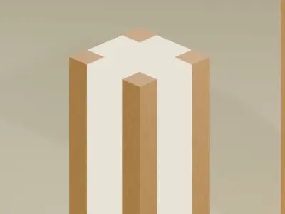 Standing Floor Lamp Minimal Style Low-poly 3D model