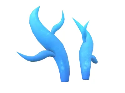 Dragon Horn v1 002 Low-poly 3D model
