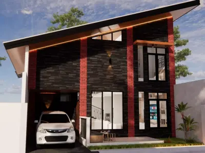 3D Home Exterior and Interior Design Package 3 3D model