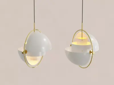 Gubi Multi-Lite Pendant 10 Lamp Set 3D model