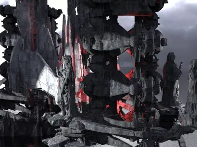 Alien Towers Dimensions Kit bash 3 3D model