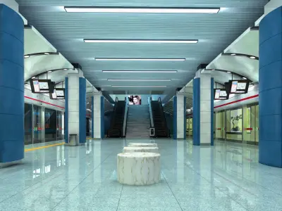 Metro Station 3D model