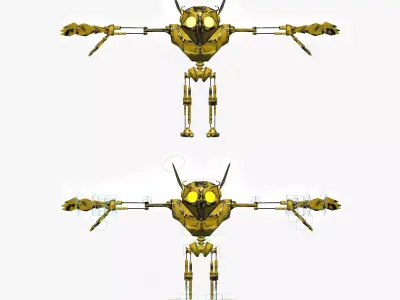 Friendly Robot Low-poly 3D model