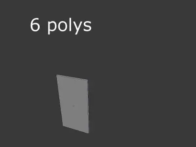 low poly door mailbox Low-poly 3D model