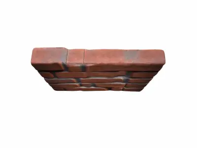  Red Brick Wall Background  High Render 3D model