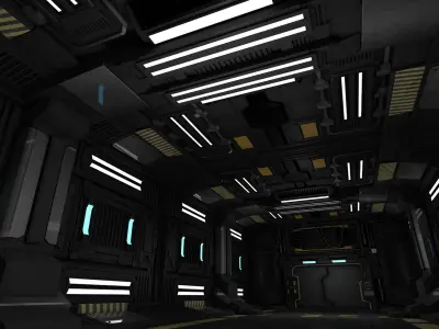 Sci fi Corridor 3D model 137