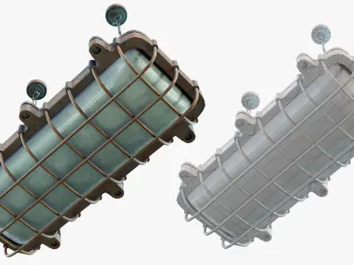 Light Industrial Hanging Low-poly 3D model