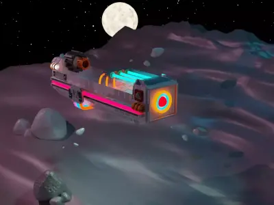 Scifi crate low poly 3D MODEL Low-poly 3D model