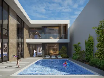 Modern Townhouses 023 3D model