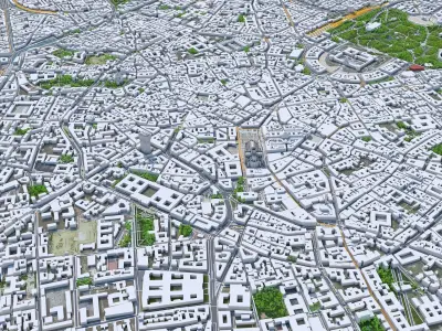 Milan Downtown Italy Low-poly 3D model