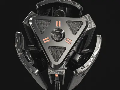 Sci fi Scanner Low-poly 3D model