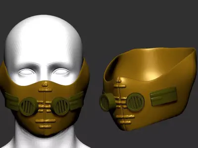helmet high poly sculpt 3d printable  3D model 130