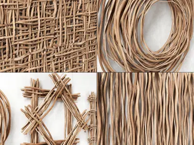 Wood branch decor 3D model