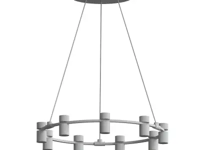 NETTO circular light fixture with four lights 3D model