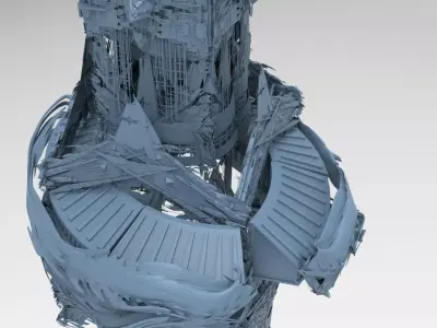 Deep Sea squid tower 3 3D model