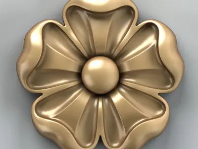Round rosette 007 3D model