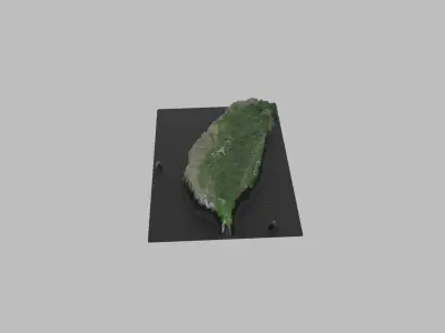 Taiwan Map Country Low-poly 3D model