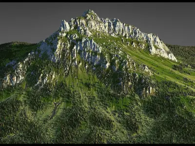 Alpine mountain Pack 3D model