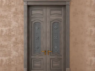 Classic wood door 3D Model Pack