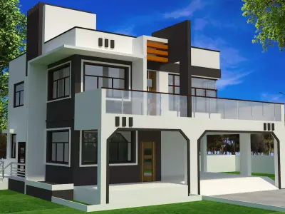 House modern design in india 3D model