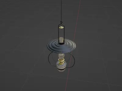 Pendant paraffin lamp 3D model