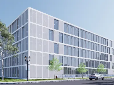 Building office Low-poly 3D model