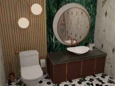 modern bathroom 3D model