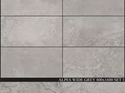 ABK Alpes Wide Grey 800x1600 Set 1 3D model