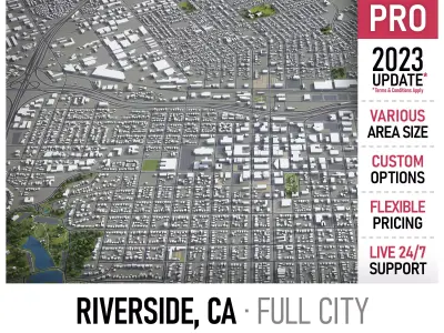 Riverside  Low-poly 3D model