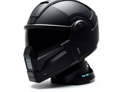 Futuristic Helmet D Model Pack Low-poly 3D model