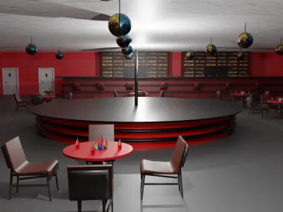 Night Club Low-poly 3D model