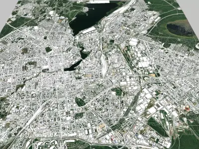 Cityscape Ekaterinburg Russia 3D model