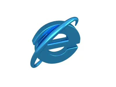 Internet Explorer Logo v1 006 Free low-poly 3D model