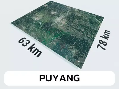 Puyang China City Landscape 3D Model 3D model