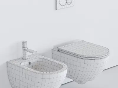 Ceramica Cielo Enjoy Wall-Hung WC Low-poly 3D model