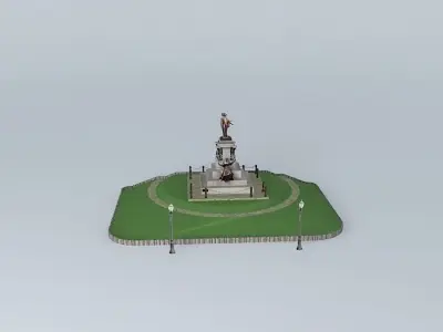 Monument Carlos Gomes 3D model