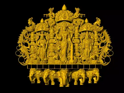 Temple Jewellery Pendat gold file light weight 3D print model
