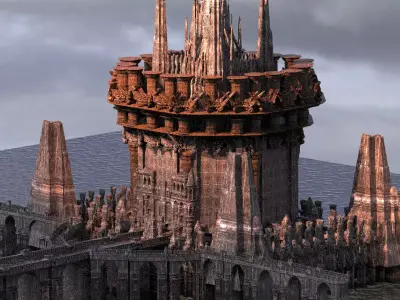 Celts Overlord Fortress Kitbash 3D model